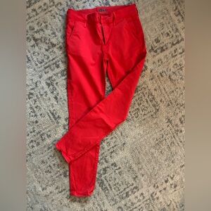 MOTHER Bold Scarlet Red Skinny jeans